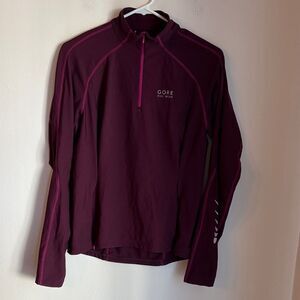 Gore Bike Wear long sleeve jersey quarter zip Womens Purple  Top size Large NWT